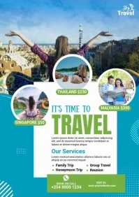 Travel Flyer Template A3