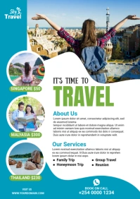 Travel Flyer Template A3