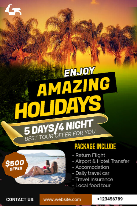 Travel Flyer Template Tumblr Grafieka