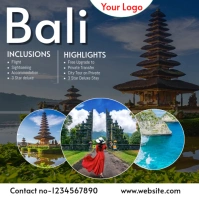 Travel flyers Wpis na Instagrama template