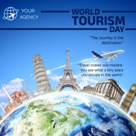 Travel Holiday World Tourism Day Template Square (1:1)
