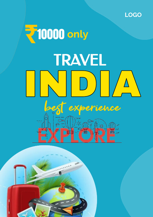 Travel india A1 template | PosterMyWall