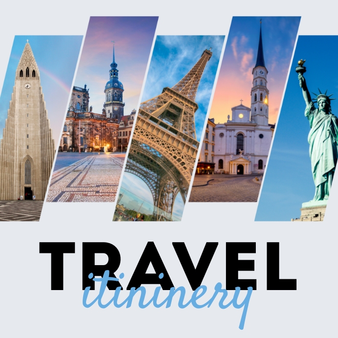 Travel Itinerary Template | PosterMyWall