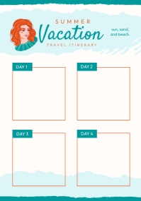Travel Itinerary Schedule Plan Poster Flyer Template | PosterMyWall