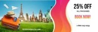 Travel itinerary Encabezado de Twitter template
