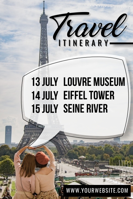 Travel Itinerary Poster template