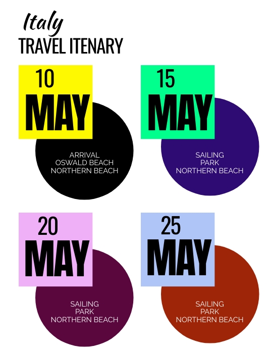 TRAVEL ITINERARY FLYER Template | PosterMyWall