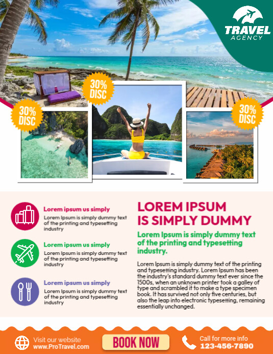 Plantilla de Travel Itinerary Flyer | PosterMyWall