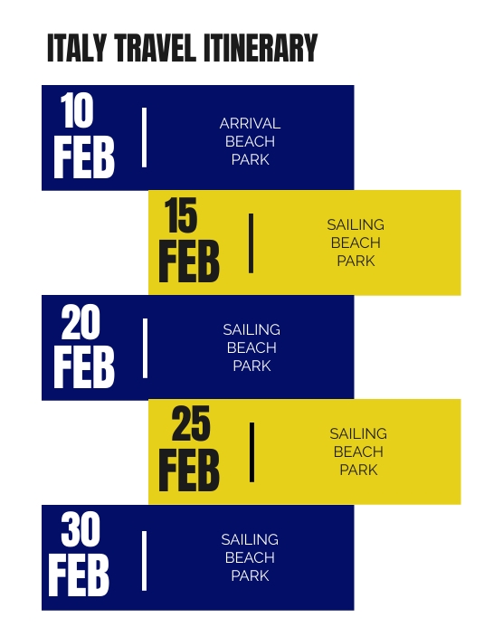 Plantilla de TRAVEL ITINERARY FLYER | PosterMyWall