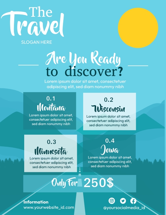 travel itinerary template | PosterMyWall