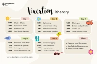 travel itinerary vacation Iphosta template