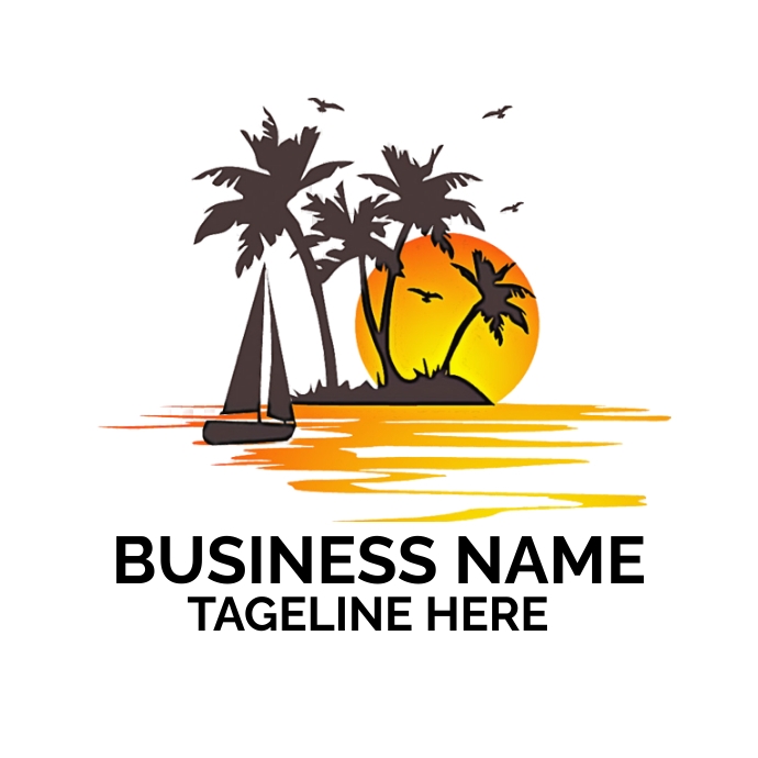 Travel logo, Vacation logo,Tropical logo , Tr template