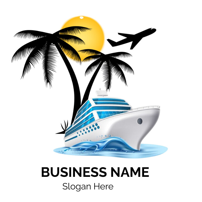 travel logo , beach logo , boat logo , yacht template
