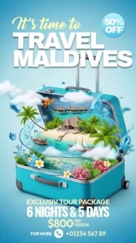 Blu Travel to Maldives Instagram Story Template
