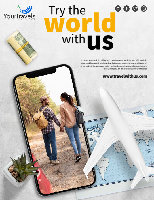 Travel Mobile Flyers Template | PosterMyWall