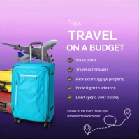 Travel on a Budget Instagram Post template