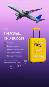 Travel on a Budget Instagram Story template