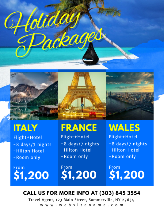Copy of Travel Packages Flyer PosterMyWall