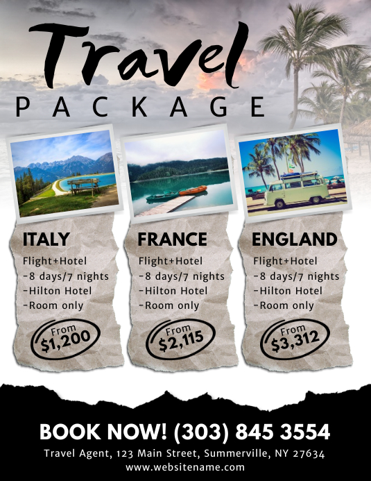 Travel Packages Flyer Template | PosterMyWall
