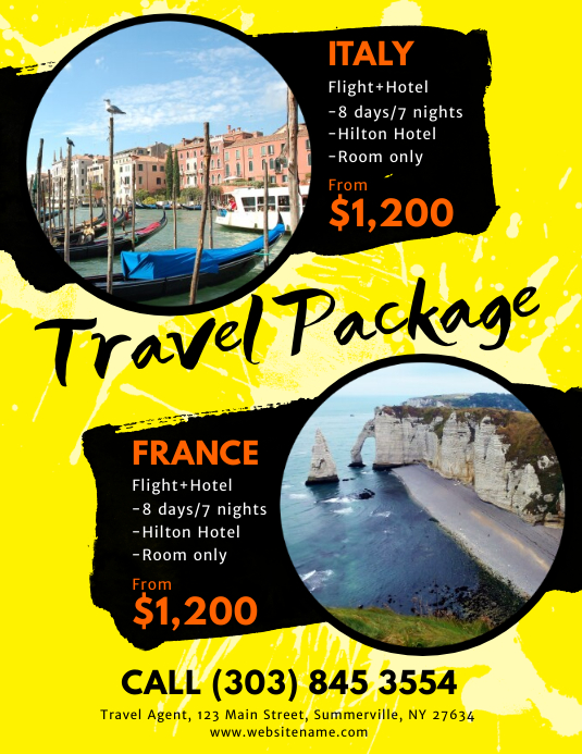 Travel Packages Flyer Template | PosterMyWall