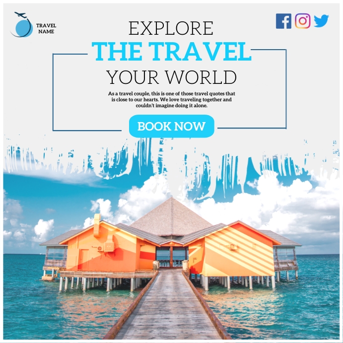Travel View/post Travel Post Template | PosterMyWall