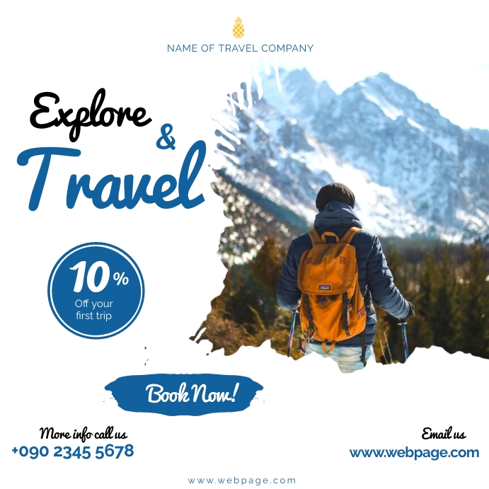 TRAVEL POSTER,DISCOVER THE WORLD FLYER Template | PosterMyWall
