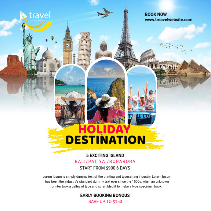 TRAVEL POSTER Template | PosterMyWall