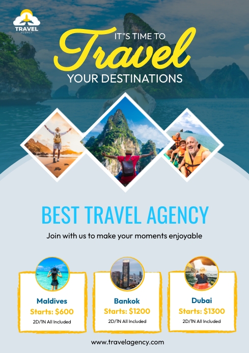 Copy of Travel Poster Flyer, Holiday Destination | PosterMyWall