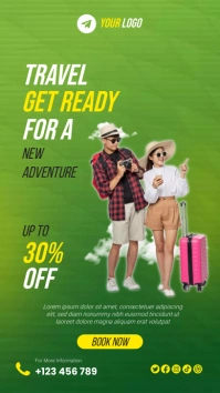 Travel Poster Template Digital Display (9:16)