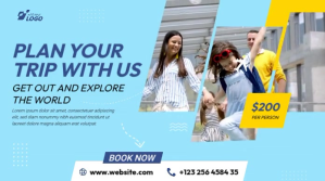 Travel Promotional Ad Template Publicación de Twitter