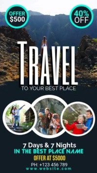 Travel Template Digitalt display (9:16)