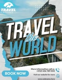 Travel the World Video Template Ads Flyer (US-Letter)