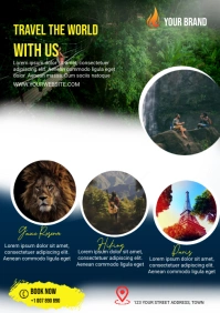 Travel the world poster A4 template