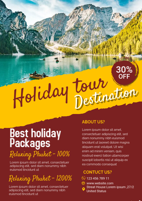 Travel tour A4 template