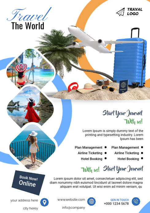 Tour Program Background Travel tour Template | PosterMyWall