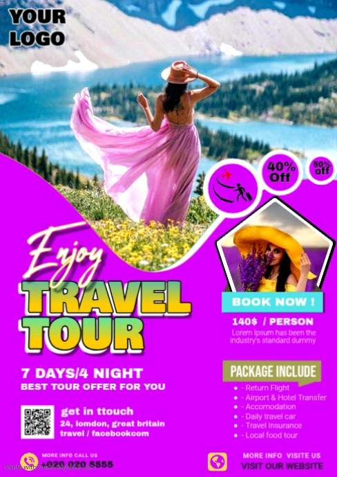 travel tour Template | PosterMyWall