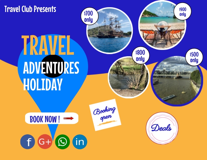 Selebaran Wisata Perjalanan Templat | PosterMyWall