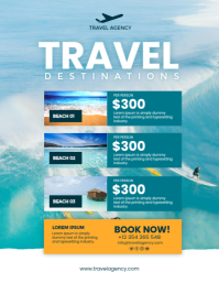 Travel Tour Packages Design Template Flyer (US Letter)
