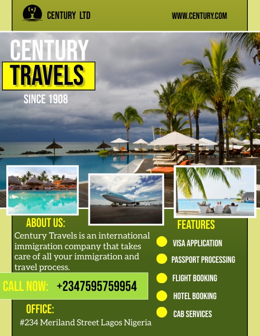 Travel travel (3) Ulotka (US Letter) template