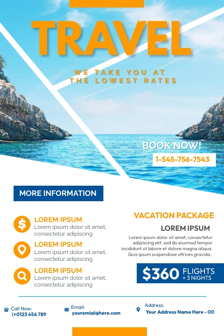 Travel Vacation Package Template | PosterMyWall