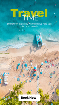 Travel vacation poster WhatsApp Status template