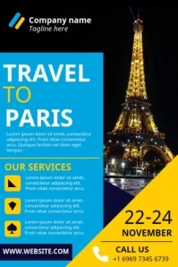 TRAVEL VIDEO AD Poster template