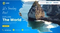 Travel Video Poster Banner Template Display digitale (16:9)
