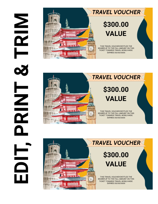 Travel Voucher Template Postermywall