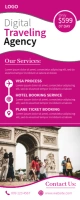 Traveling Agency Template Roll Up Banner 2' × 5'