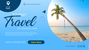 Traveling Poster Banner Template Digitale display (16:9)