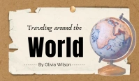 Traveling to the world free templates Etykietka doczepna