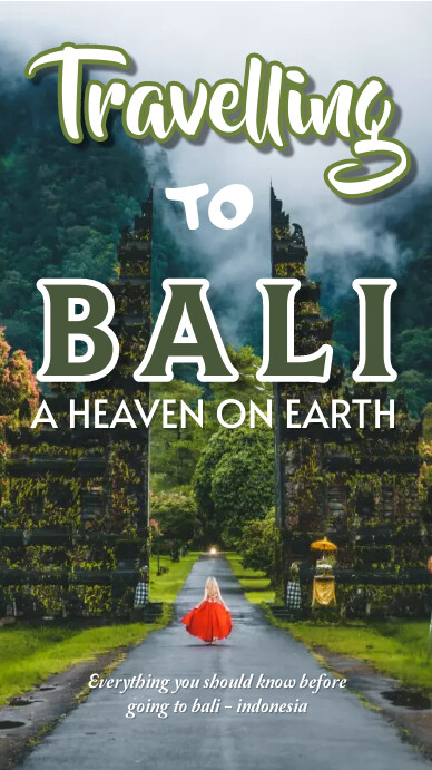 Travelling to Bali Instagram Story template