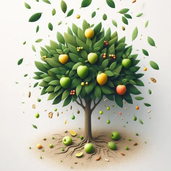 Tree and fruit Instagram Post template