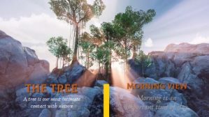 Tree and sun rays YouTube-miniature template